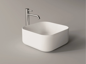 UNICA - Countertop square ceramic washbasin _ Alice Ceramica